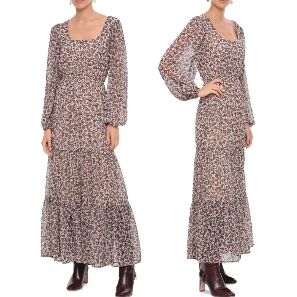 Bagatelle Tiered Long Sleeve Maxi Dress